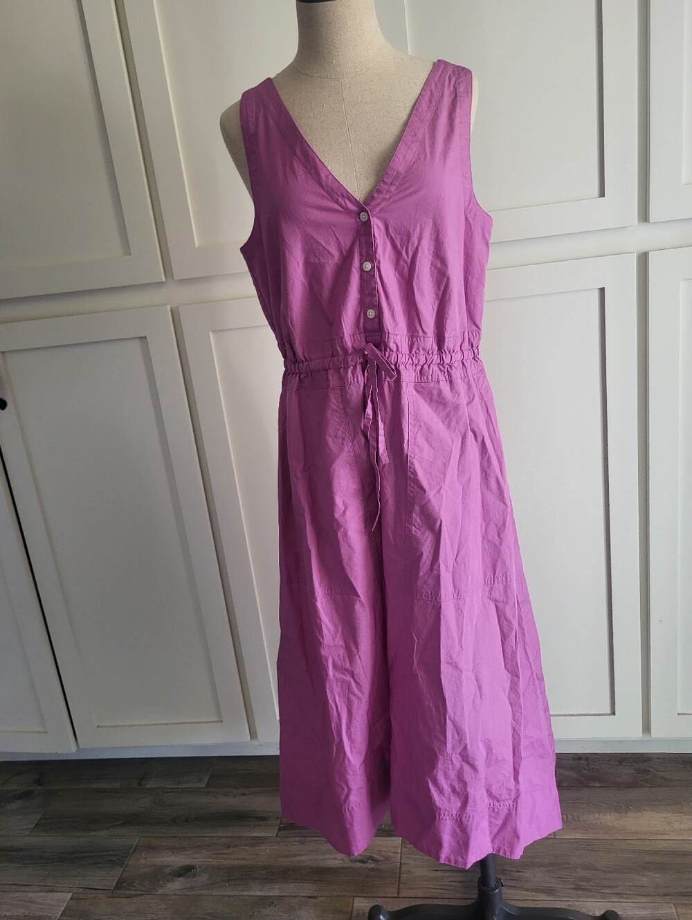 Nwt Gap Sleeveless V-Neck Putple Midi Dress Size M